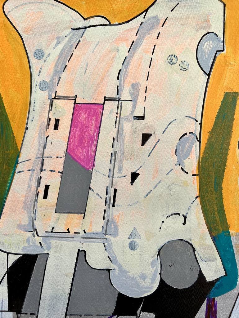 Original Abstract Architecture Drawing by Jim Harris