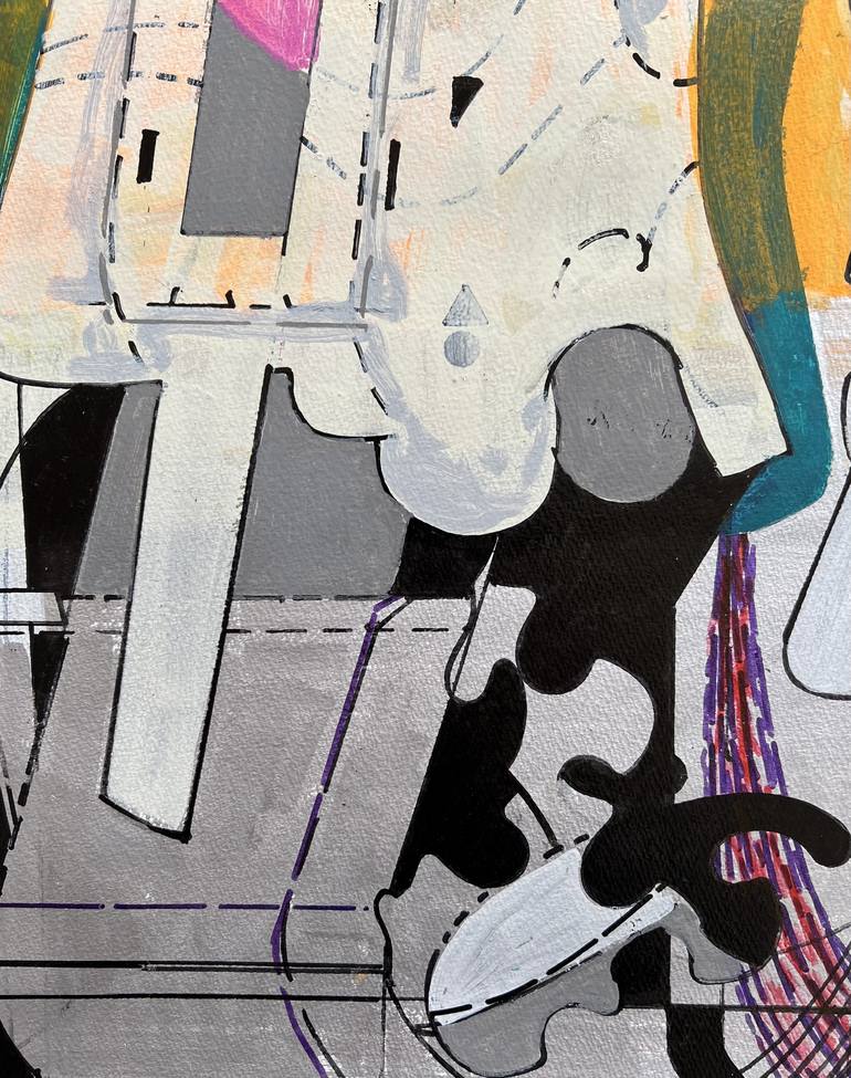 Original Abstract Architecture Drawing by Jim Harris