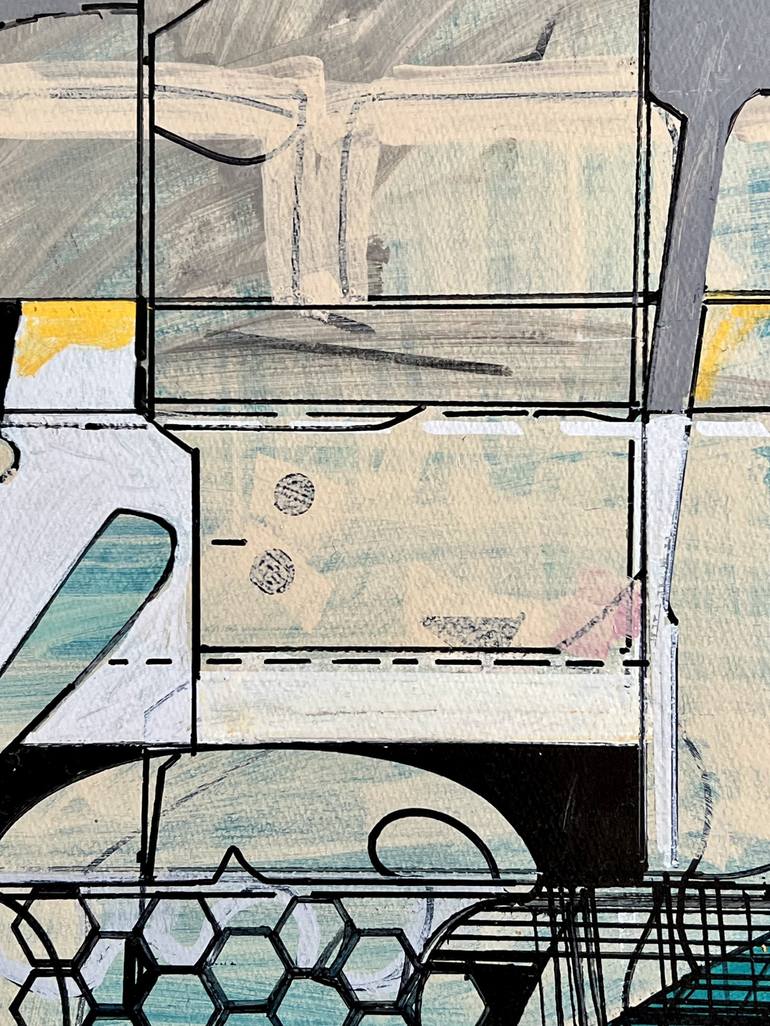 Original Abstract Architecture Drawing by Jim Harris