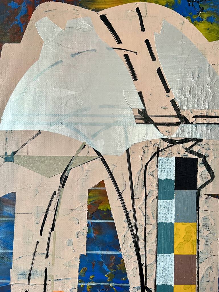 Original Abstract Architecture Painting by Jim Harris