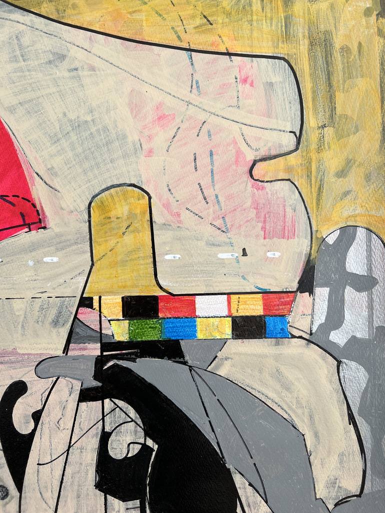 Original Abstract Architecture Drawing by Jim Harris