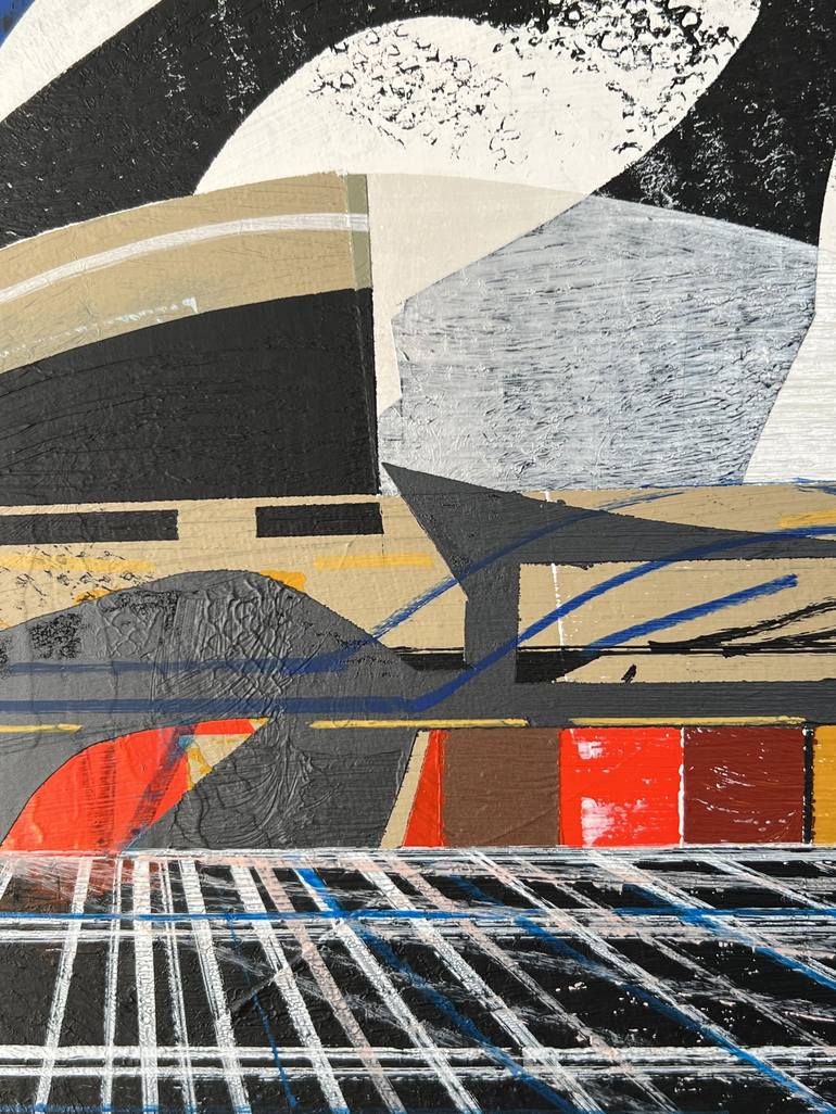 Original Futurism Architecture Painting by Jim Harris