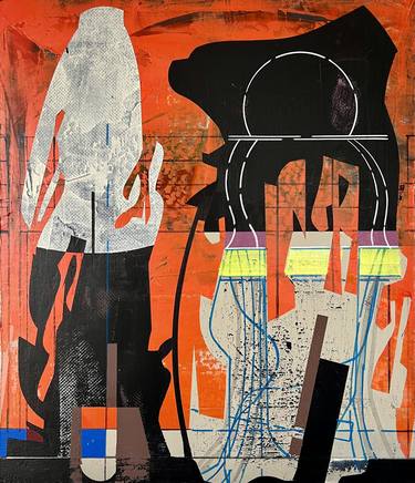 Original Abstract Science/Technology Paintings by Jim Harris