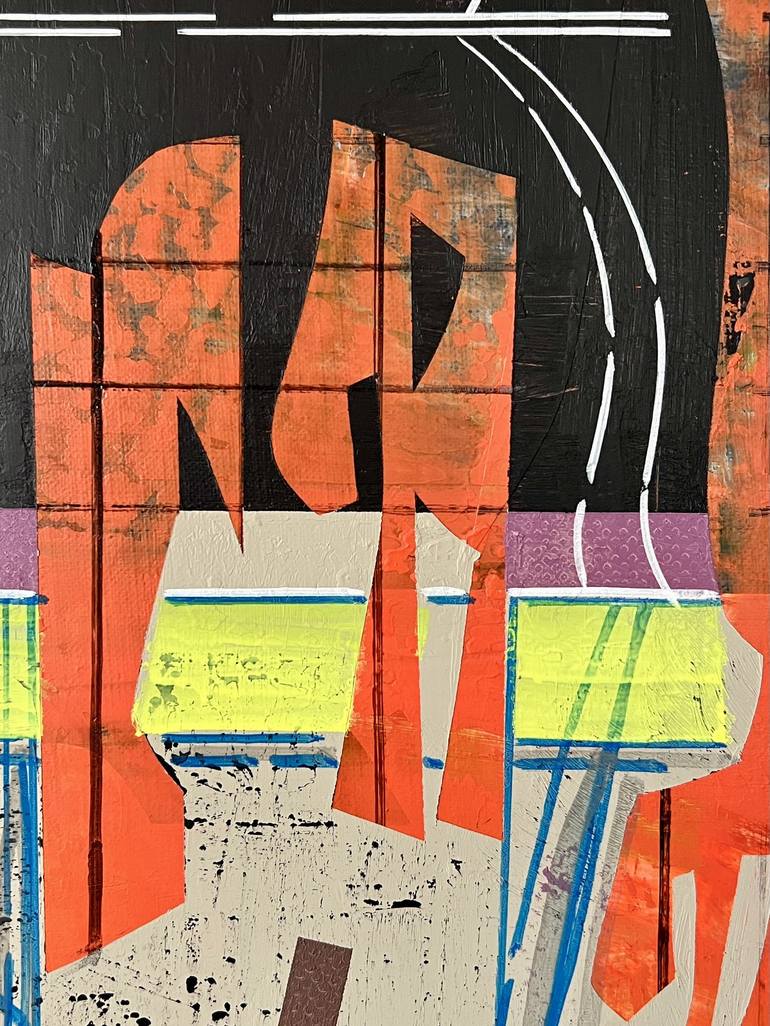 Original Abstract Science/Technology Painting by Jim Harris