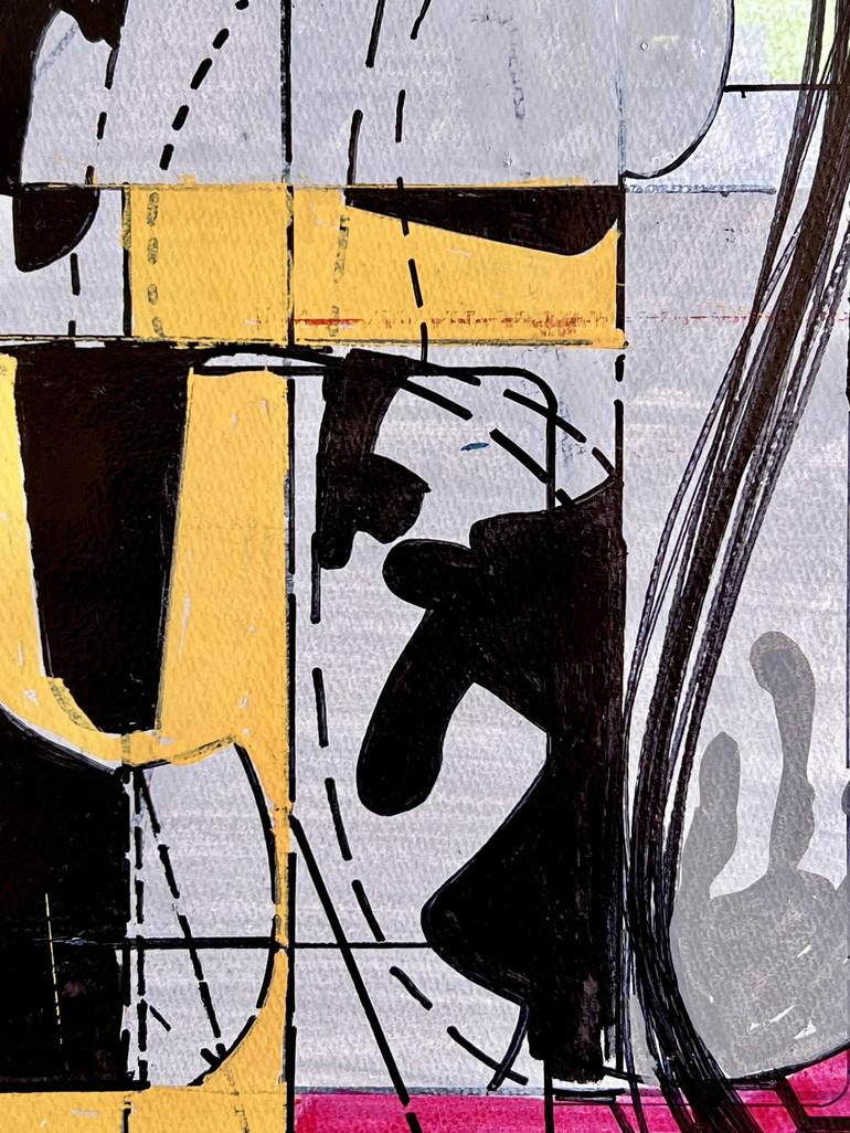 Original Abstract Architecture Drawing by Jim Harris