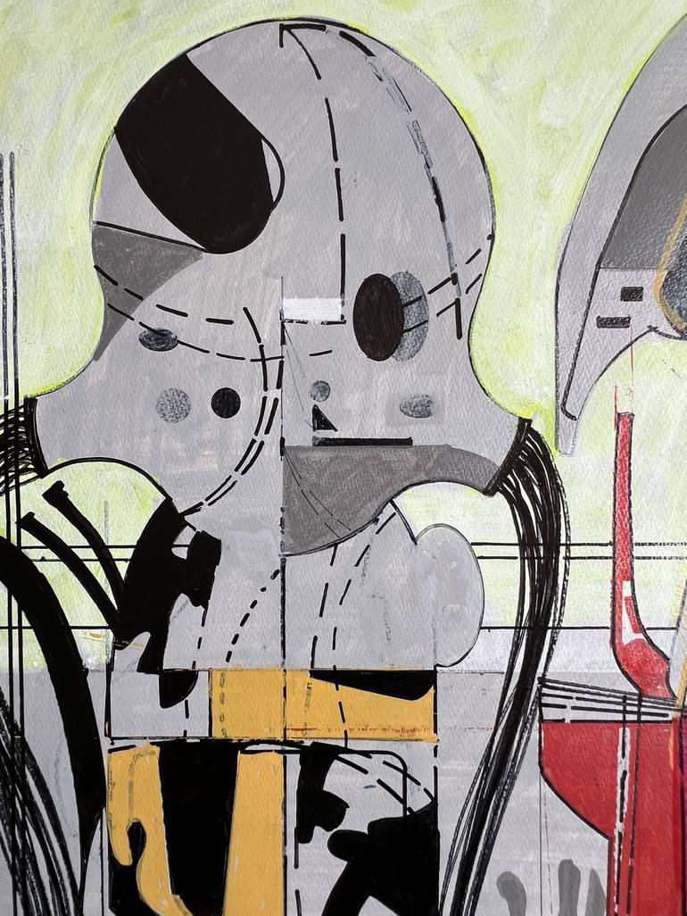 Original Abstract Architecture Drawing by Jim Harris