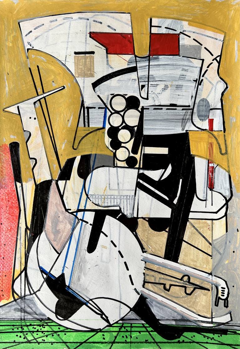 Print of Abstract Science/Technology Drawings by Jim Harris