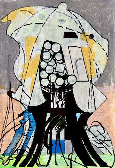 Original Conceptual Science/Technology Drawing by Jim Harris