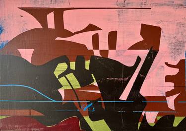 Original Abstract Architecture Paintings by Jim Harris