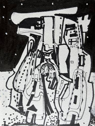 Original Contemporary Outer Space Drawings by Jim Harris