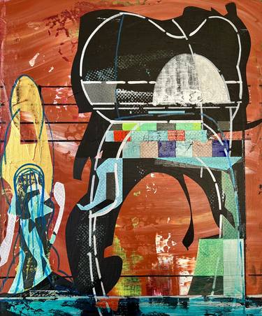 Original Abstract Science/Technology Paintings by Jim Harris