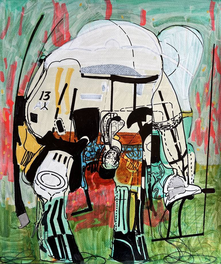 Print of Abstract Science/Technology Drawings by Jim Harris