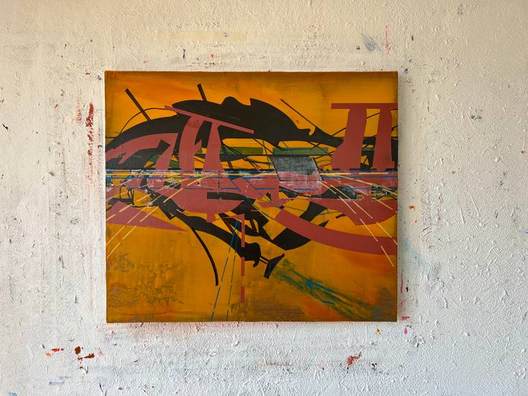Original Abstract Science/Technology Painting by Jim Harris