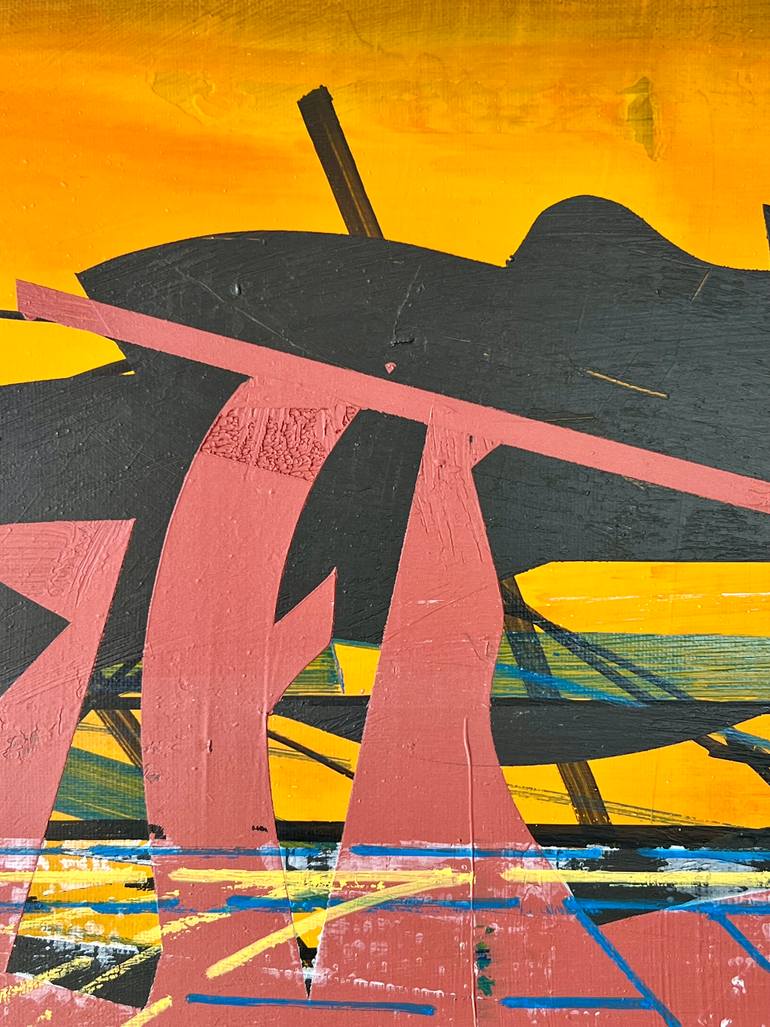 Original Abstract Science/Technology Painting by Jim Harris