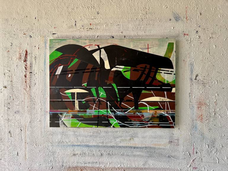 Original Abstract Architecture Painting by Jim Harris