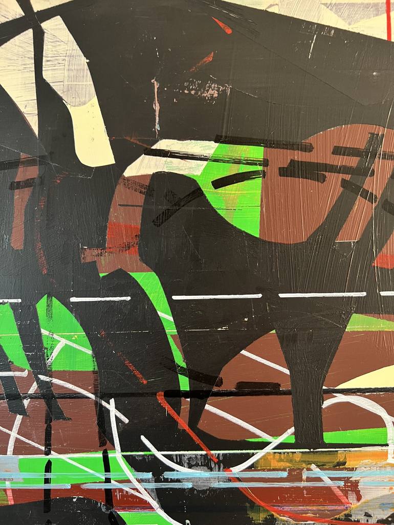 Original Abstract Architecture Painting by Jim Harris