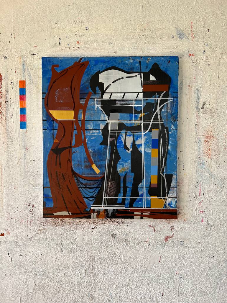 Original Abstract Science/Technology Painting by Jim Harris