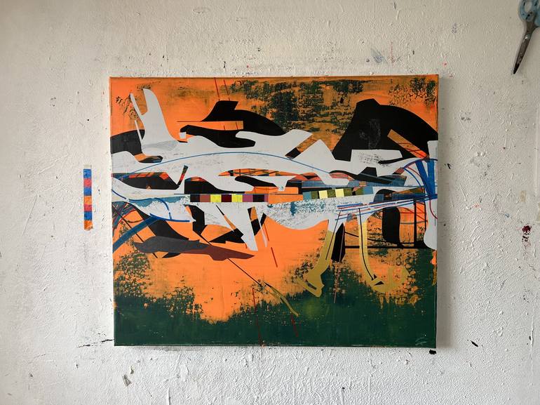 Original Abstract Expressionism Outer Space Painting by Jim Harris