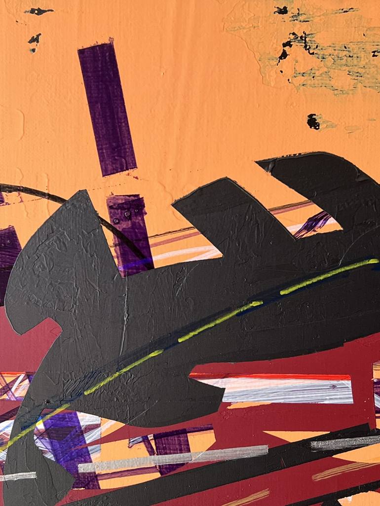 Original Abstract Architecture Painting by Jim Harris