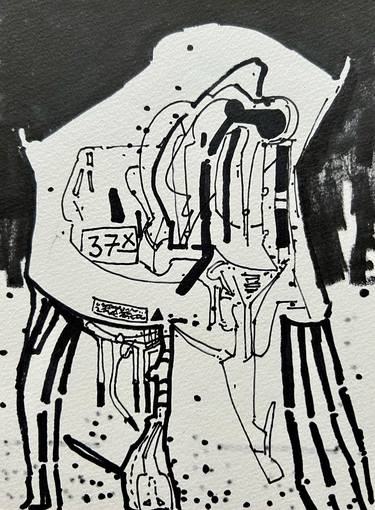 Original Abstract Outer Space Drawings by Jim Harris
