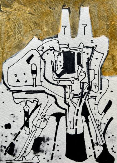Original Abstract Outer Space Drawings by Jim Harris