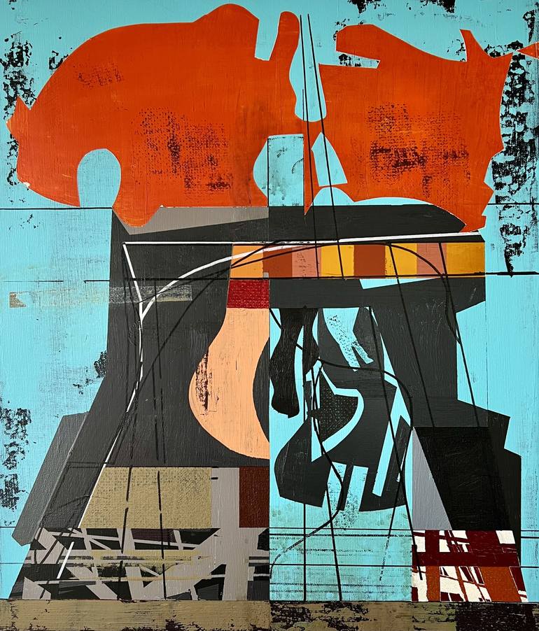 Original Abstract Architecture Paintings by Jim Harris