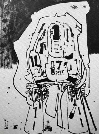 Original Conceptual Outer Space Drawings by Jim Harris