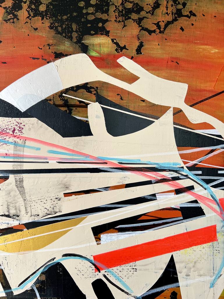 Original Dada Outer Space Painting by Jim Harris