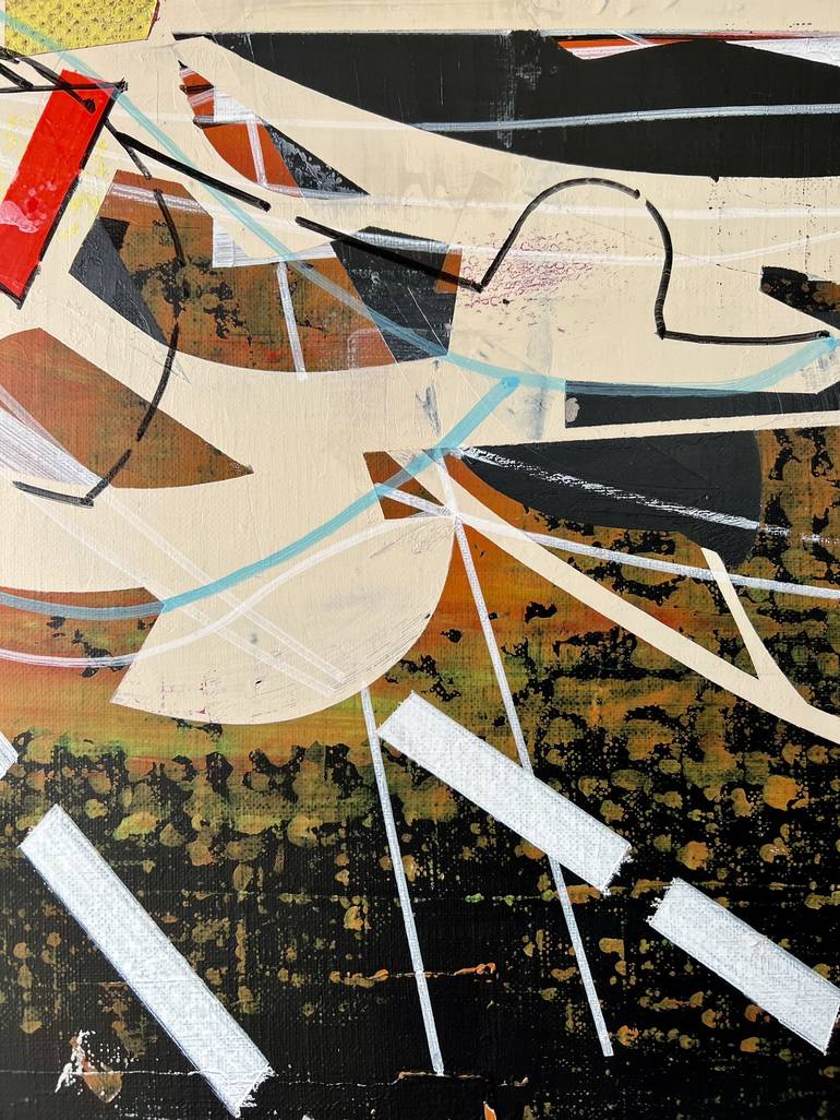 Original Dada Outer Space Painting by Jim Harris
