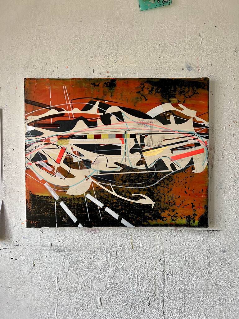 Original Dada Outer Space Painting by Jim Harris
