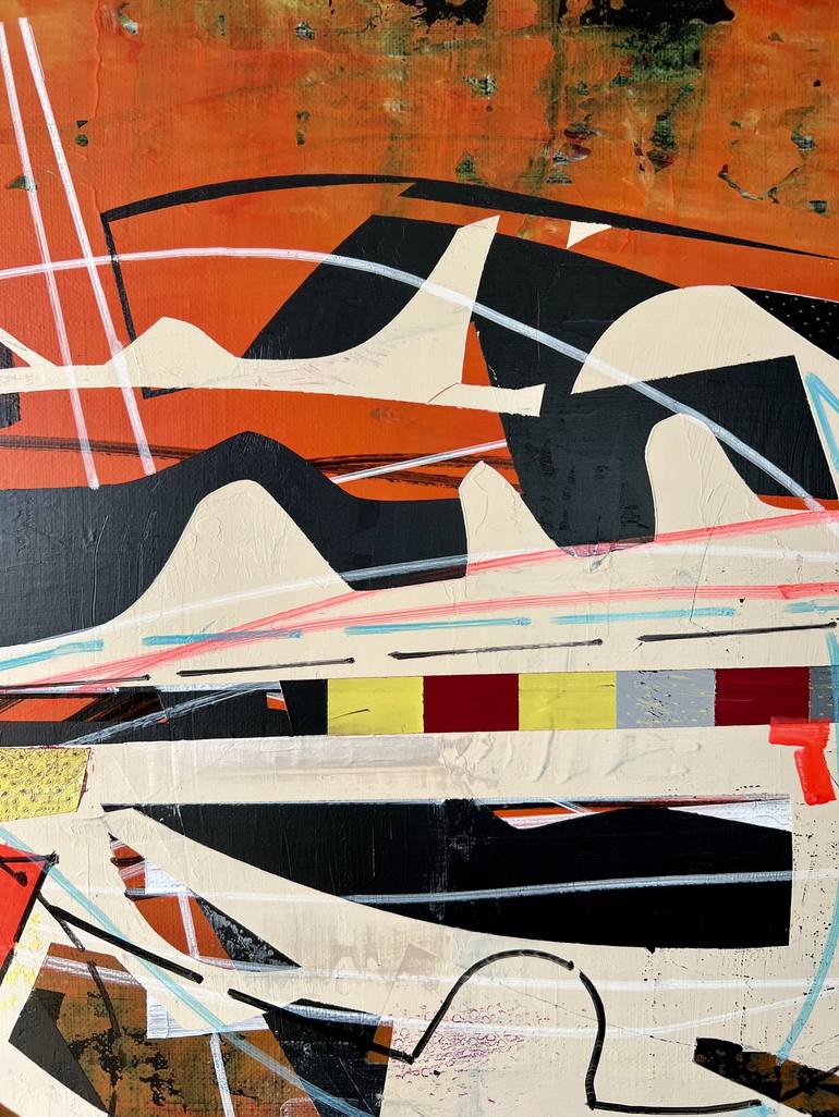 Original Dada Outer Space Painting by Jim Harris