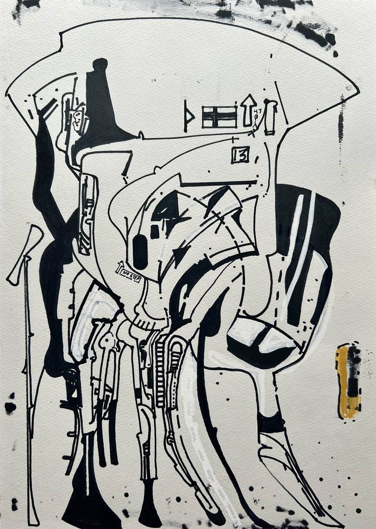 Print of Dada Science/Technology Drawings by Jim Harris