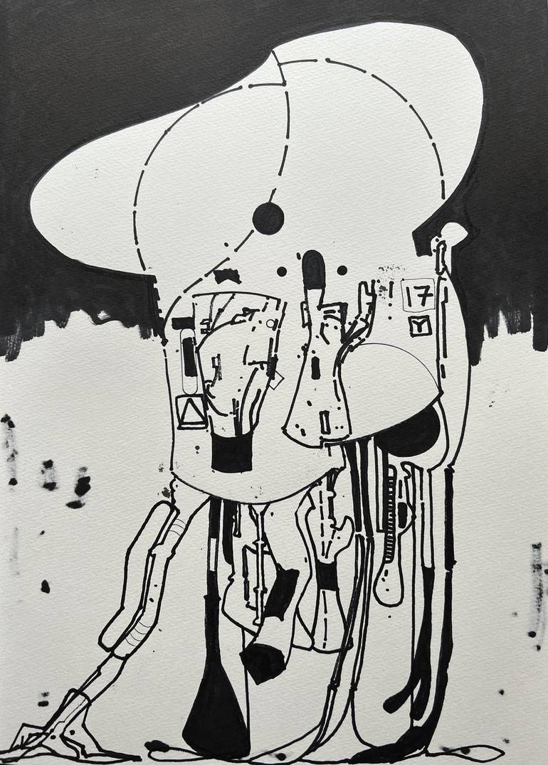 Print of Dada Science/Technology Drawings by Jim Harris