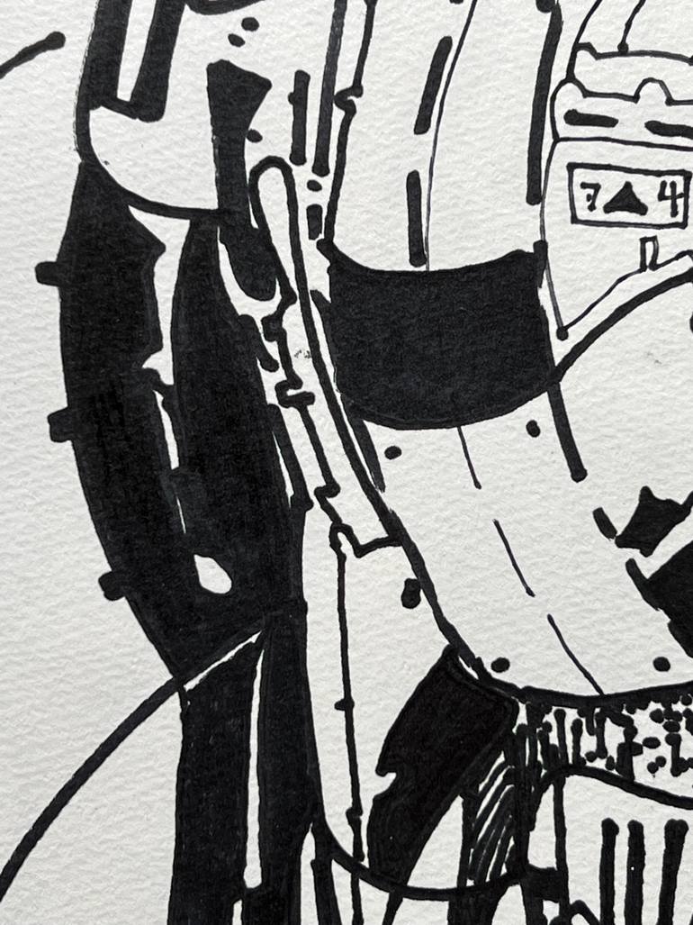 Original Conceptual Outer Space Drawing by Jim Harris