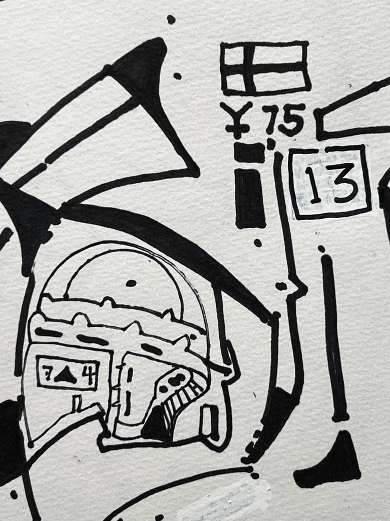 Original Conceptual Outer Space Drawing by Jim Harris