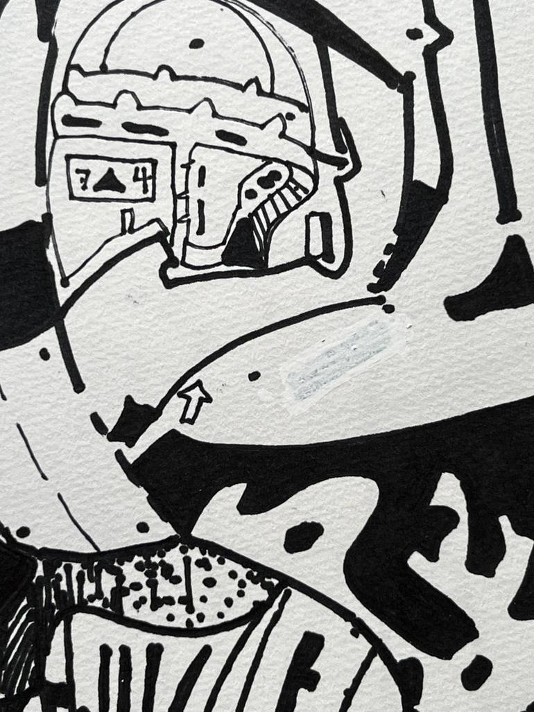 Original Conceptual Outer Space Drawing by Jim Harris