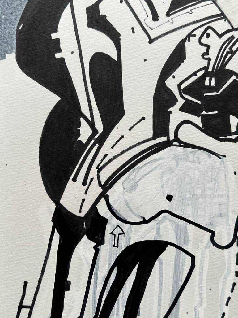 Original Conceptual Outer Space Drawing by Jim Harris