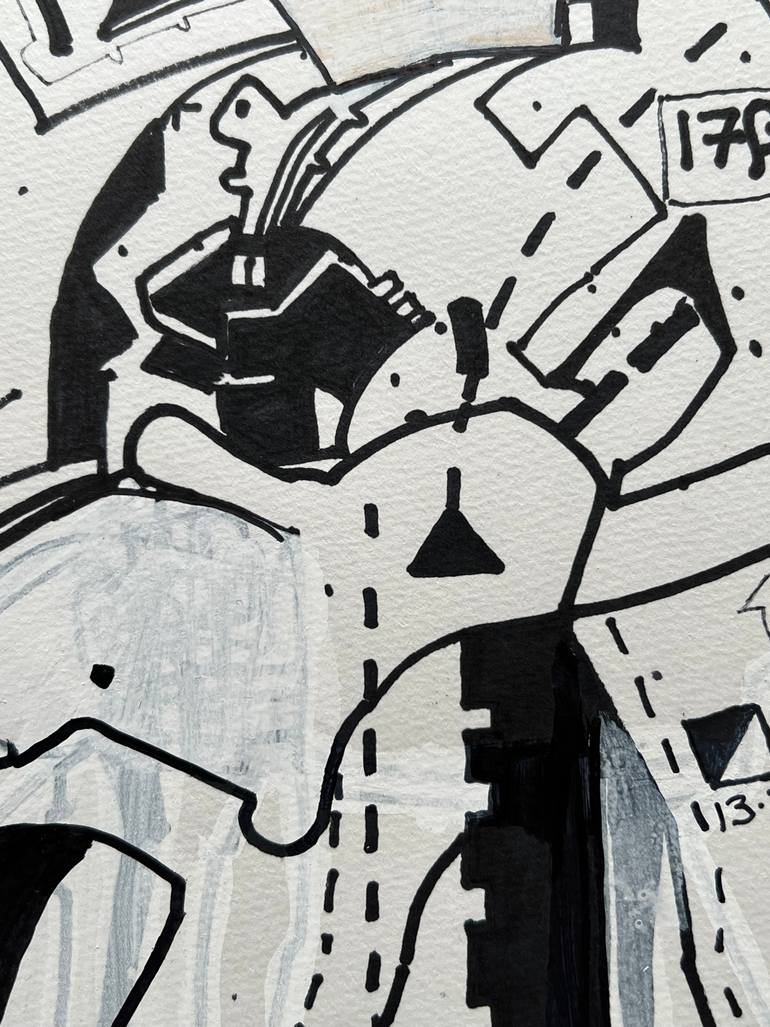 Original Conceptual Outer Space Drawing by Jim Harris