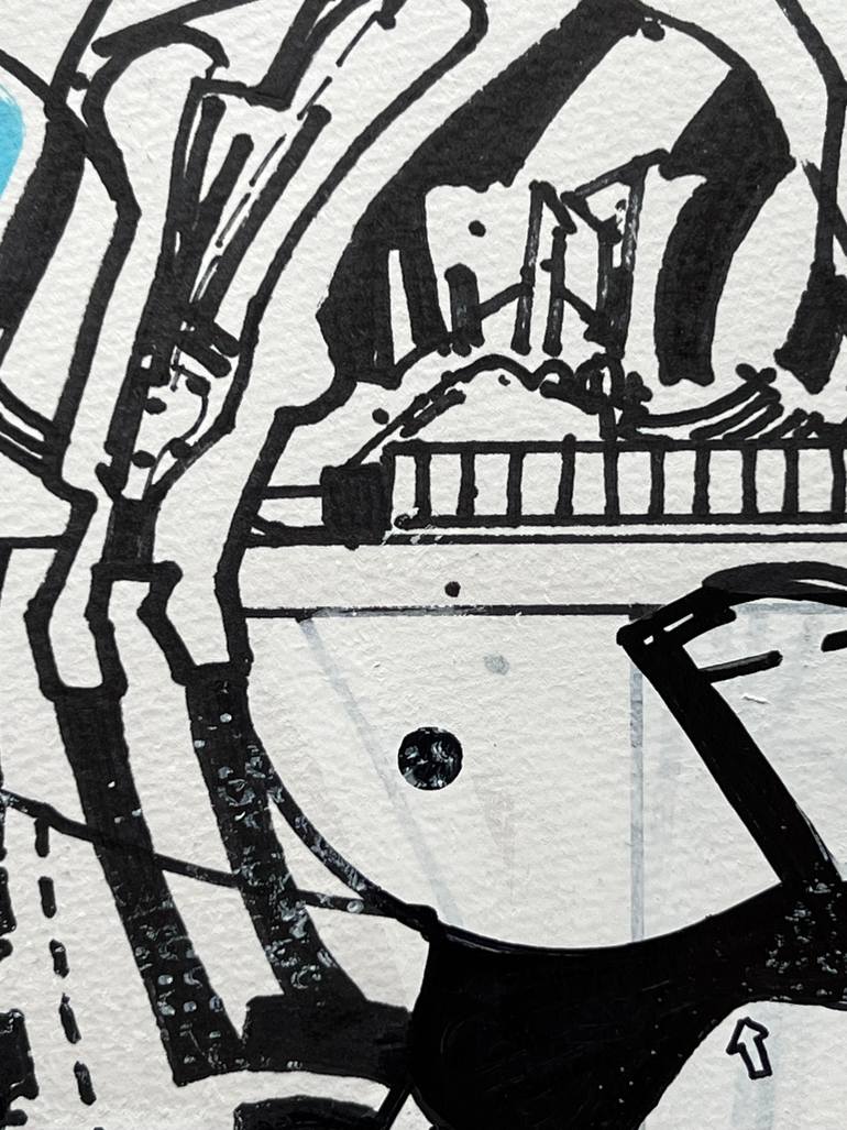Original Conceptual Outer Space Drawing by Jim Harris