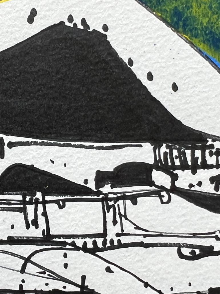 Original Abstract Architecture Drawing by Jim Harris