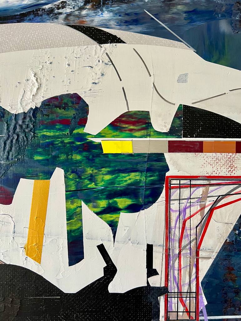 Original Abstract Architecture Painting by Jim Harris