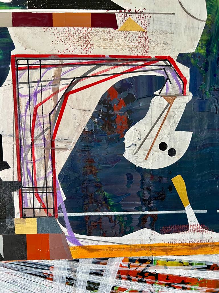Original Abstract Architecture Painting by Jim Harris