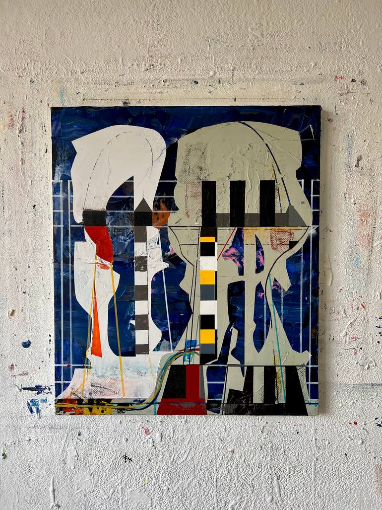 Original Abstract Architecture Painting by Jim Harris