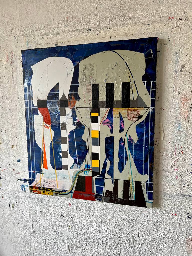 Original Abstract Architecture Painting by Jim Harris