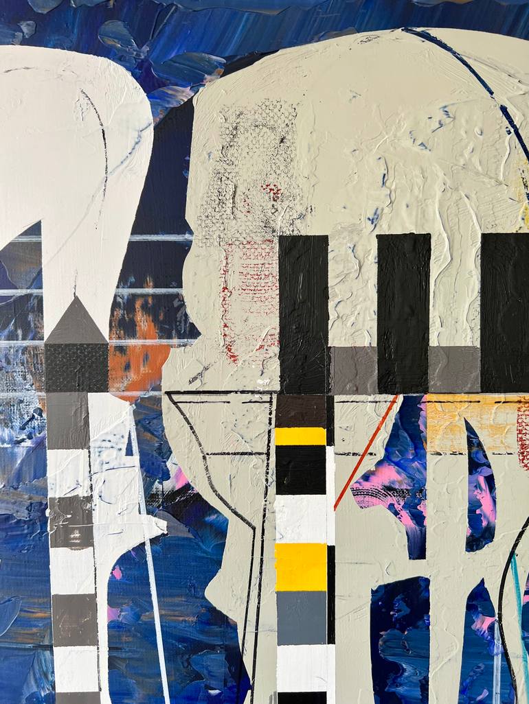 Original Abstract Architecture Painting by Jim Harris