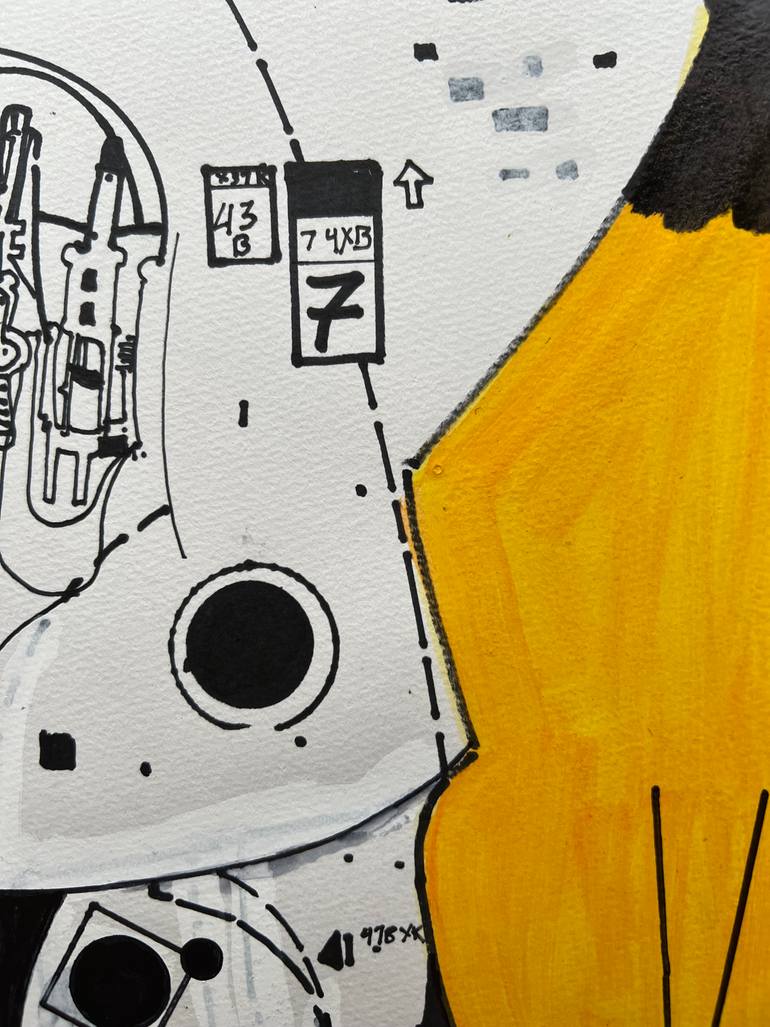 Original Conceptual Outer Space Painting by Jim Harris