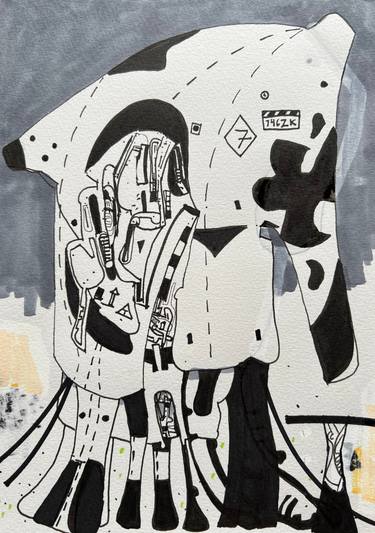 Original Futurism Science/Technology Drawings by Jim Harris