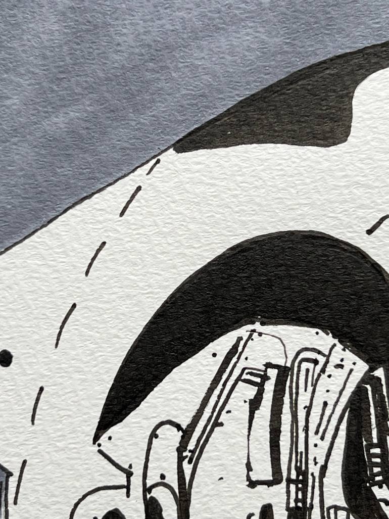 Original Futurism Science/Technology Drawing by Jim Harris