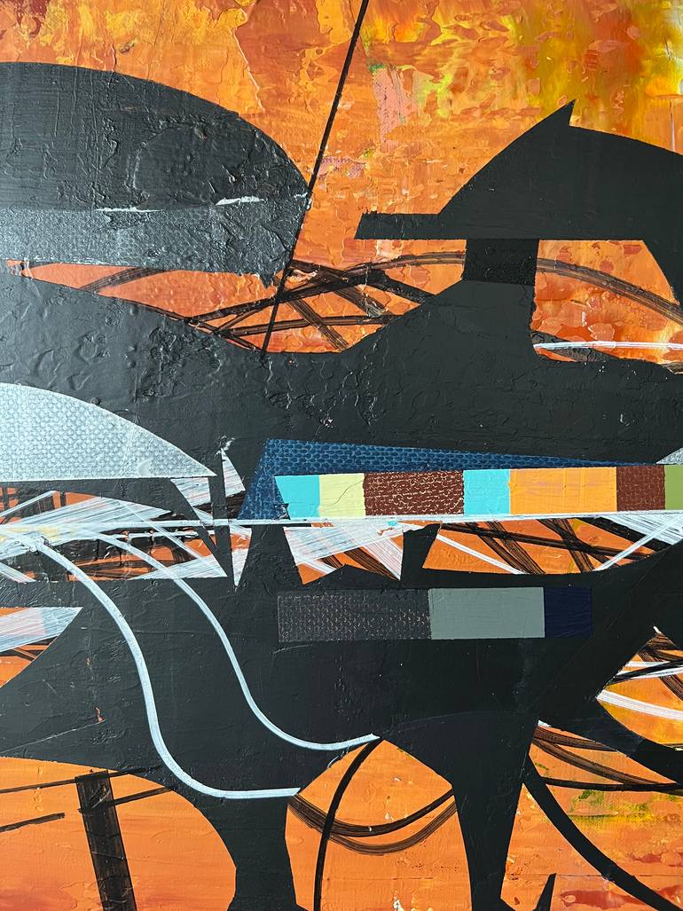 Original Abstract Outer Space Painting by Jim Harris