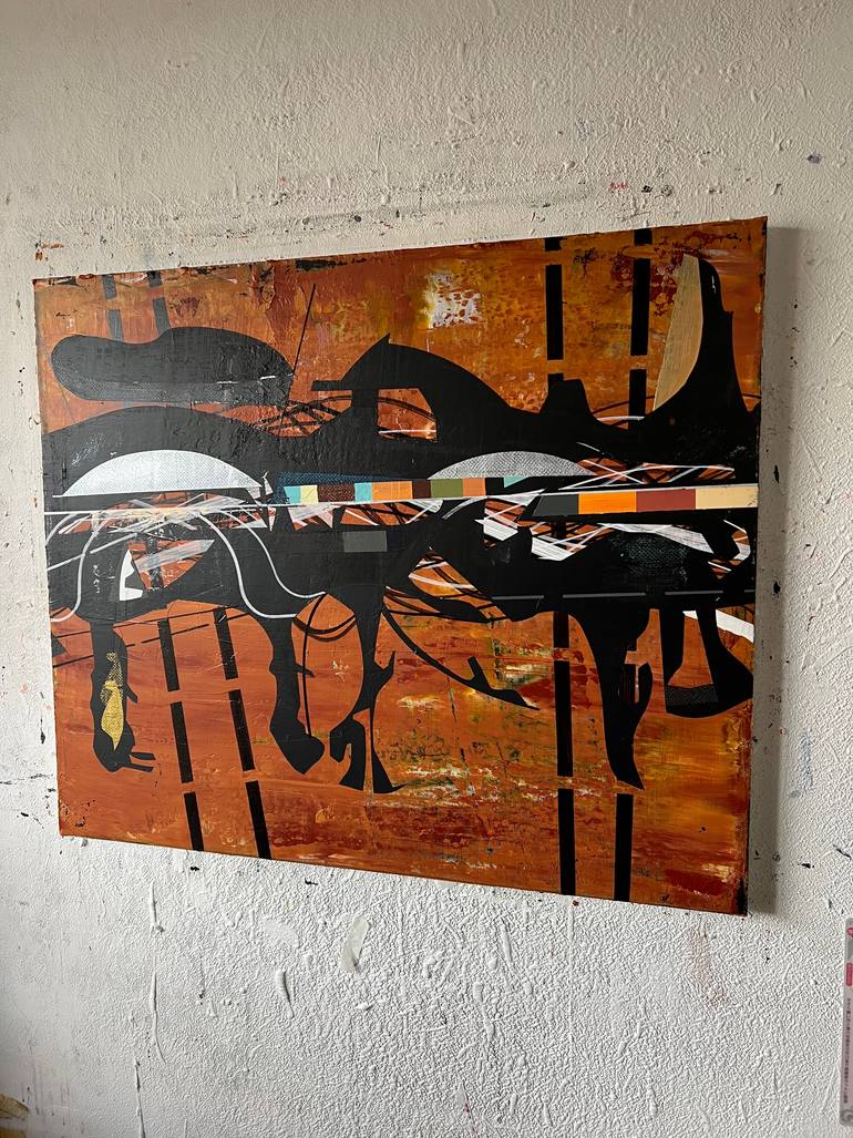 Original Abstract Outer Space Painting by Jim Harris